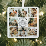 モダンシンプルFamily Photo Collage | モノグラムギフト メタルオーナメント<br><div class="desc">この8フォトコラージュモダンファミリーパーソナライズされたオーナメントは、家族の写真を可愛いトレンディーの記念品に変える完璧な方法である。スタイルにシンプル合わせモダンたエレガントり、デザインとモノグラムを使って完全にカスタマイズ可能。母の日、父の日、誕生日、クリスマス、記念日に贈るのに理想的な感謝していか、または特別な機会のための思慮深い贈り物として結婚、お父様の日、お父様の日に贈る。自分のパーソナライズされた贈り物をスタイリッシュ自分の家や愛する人に最適で有意義に作ろう！</div>