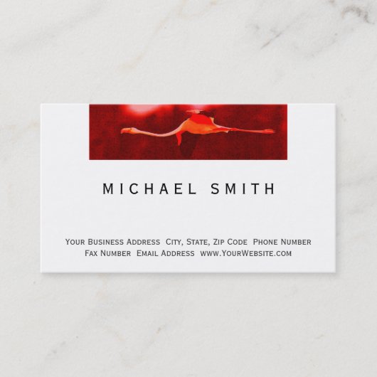 モダンシンプルFlamingo名刺 名刺 (正面)