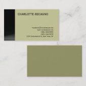 モダンシンプルGRAY BEIGEミニマル名刺 名刺 (正面/裏面)