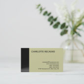 モダンシンプルGRAY BEIGEミニマル名刺 名刺 (スタンド正面)