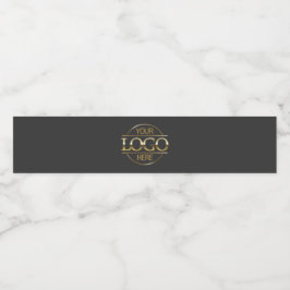 モダンシンプルGray Company Business Logoブランド ペットボトルラベル