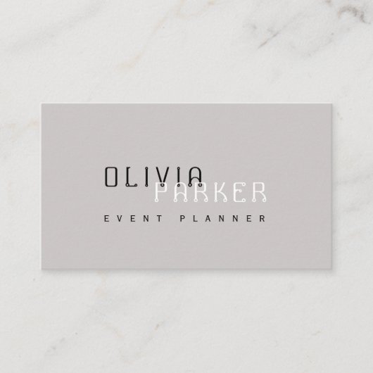 モダンシンプルGray Minimalist Business Card 名刺 (正面)