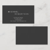 モダンシンプルGray Standard Size Business Card 名刺 (正面/裏面)