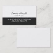 モダンシンプルGray White Consultant Business Card 名刺 (正面/裏面)