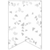 モダンシンプルGRAY WHITE TERRAZZO バンティングフラッグ (第3の旗)