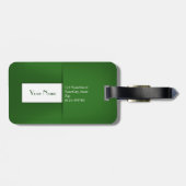 モダンシンプルGreen Monogram名 ラゲッジタグ (裏面横)
