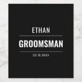 モダンシンプルGroomsman ワインラベル (シングルラベル)