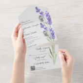 モダンシンプルHeather Spriggs QRコード オールインワン招待状 (貼ってはがせる)