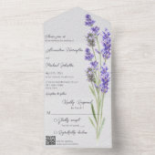 モダンシンプルHeather Spriggs QRコード オールインワン招待状 (内側)