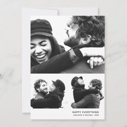 モダンシンプルHoliday Photo Collage Card シーズンカード (正面)