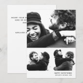 モダンシンプルHoliday Photo Collage Card シーズンカード (正面/裏面)