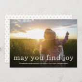 モダンシンプルJoy //ホリデーのフルフォトカード 招待状 (正面/裏面)