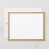 モダンシンプルKraftスタイルカスタムロゴパーソナライズされた ノートカード (裏面)