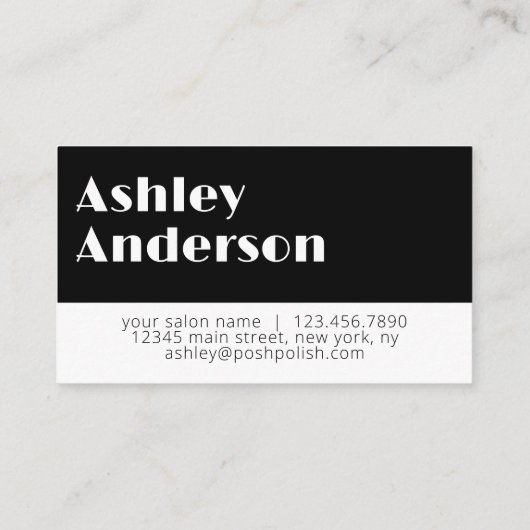 モダンシンプルLine Artサロンロゴの追加 名刺 (裏面)