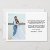 モダンシンプルLoveと感謝してい2 Photos 結婚 サンキューカード (裏面)