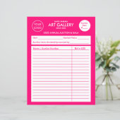 モダンシンプルMagenta Add Logo |オークション入札 (スタンド正面)