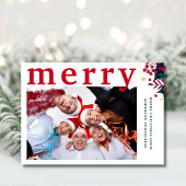 モダンシンプルMerry Christmas Photo Business シーズンカード