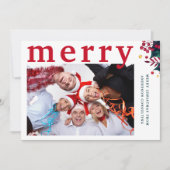 モダンシンプルMerry Christmas Photo Business シーズンカード (正面)