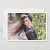 モダンシンプルMinimalist Graduation Party写真 招待状 (裏面)