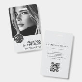 モダンシンプルMinimalist Professonal Photo Secrity バッジ (正面＆裏面)