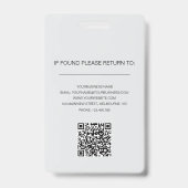 モダンシンプルMinimalist Professonal Photo Secrity バッジ (裏面)