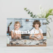 モダンシンプルMUSTARD YELLOW PHOTO Thanksgiving シーズンカード (スタンド正面)