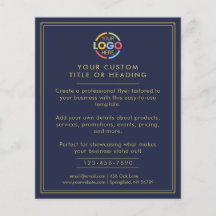 モダンシンプルNavy Blue Business Logoプロモーション