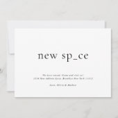 モダンシンプルNew Place New宇宙移動 案内状 (正面)