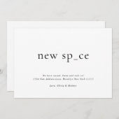 モダンシンプルNew Place New宇宙移動 案内状 (正面/裏面)