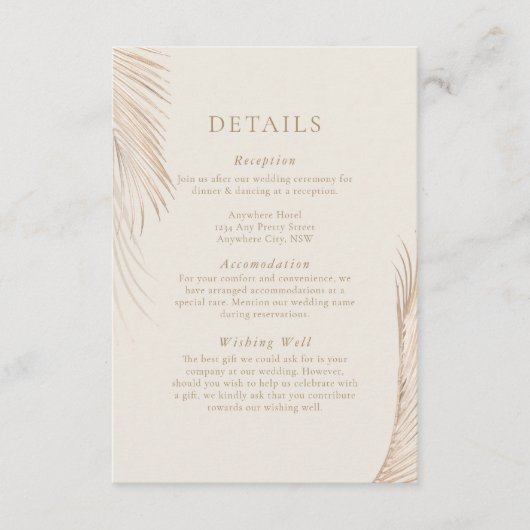 モダンシンプルPalm離れ Enclosure Card エンクロージャーカード (正面)