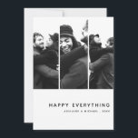 モダンシンプルPhotoミニマル Collage Holiday Card シーズンカード<br><div class="desc">シンプルモダンPhotoミニマル Collage Holiday Card.このミニマリストのグリーティングカードに自分の写真、年、名前、特別なカスタマイズ休日メッセージを挿入すエレガントる。</div>
