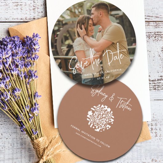 モダンシンプルPhoto Overlayの日付を保存結婚する 招待状