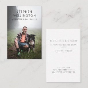 モダンシンプルPhoto Pet Sistter Dog Trainer 名刺