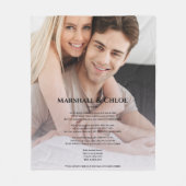 モダンシンプルPhoto Song歌詞フリースブランケット フリースブランケット (正面)