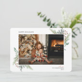 モダンシンプルPine Greensグリーンフォト シーズンカード (スタンド正面)