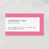 モダンシンプルPink Hello Script Nameタイポグラフィ 名刺 (裏面)