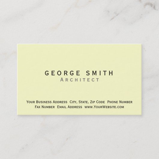 モダンシンプルPlain Architect名刺 名刺 (正面)