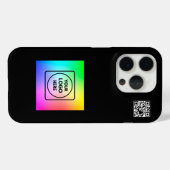 モダンシンプルQRコードロゴブランドiPhoneケース Case-Mate iPhoneケース (裏面 (横))