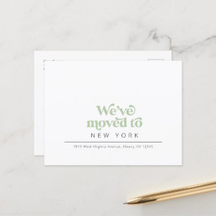 モダンシンプルRetroはがき移動案内 案内ポストカード