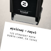 モダンシンプルScriptの結婚差出人住所 セルフインキングスタンプ
