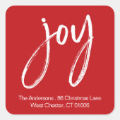 モダンシンプルScriptクリスマス差出人住所 スクエアシール (正面)