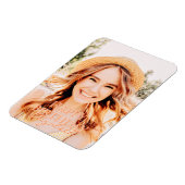 モダンシンプルScriptフォト誕生日グリーティング マグネット (左側)