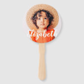 モダンシンプルScript名前と写真の追加 ハンドファン (正面)