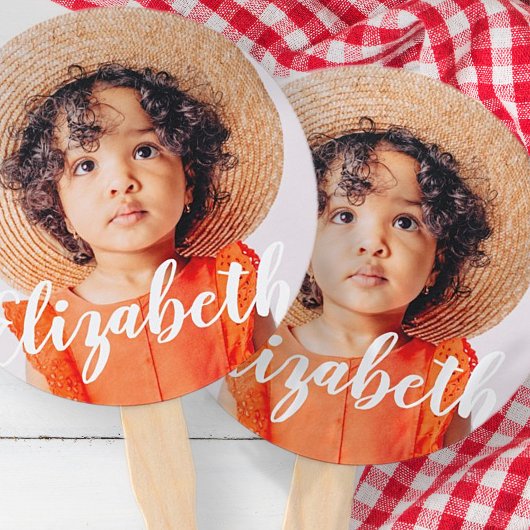 モダンシンプルScript名前と写真の追加 ハンドファン