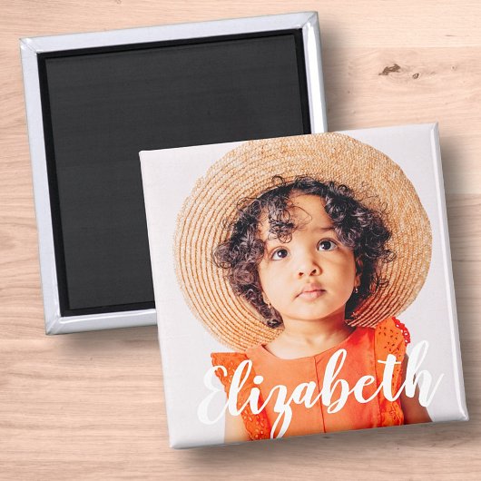 モダンシンプルScript名前と写真の追加 マグネット