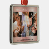 モダンシンプルScript 3フォトウェブサイトインスタグラム メタルオーナメント (右)