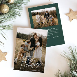モダンシンプルScript Happy Holidays 2写真 シーズンカード