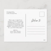 モダンシンプルScript Happy Holidays Family Photo シーズンポストカード (裏面)