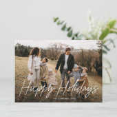 モダンシンプルScript Merry Christmas 2写真 シーズンカード (スタンド正面)