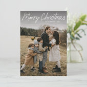 モダンシンプルScript Merry Christmas 2写真 シーズンカード (スタンド正面)